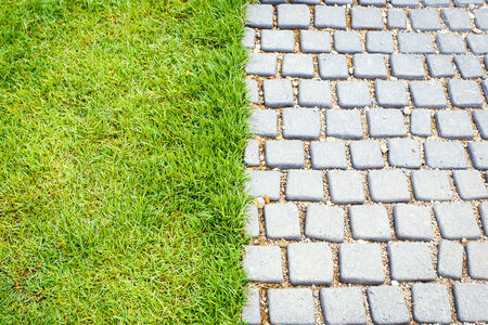 Stone path in the gardenの写真素材