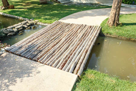 Small wooden bridgeの写真素材
