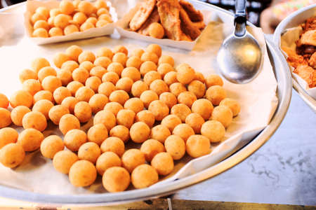 Thai dessert food in market  Khai Nok の写真素材