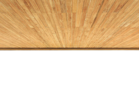 Wood ceiling isolated on white background の写真素材