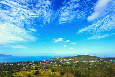beautiful cloud with blue skyの写真素材