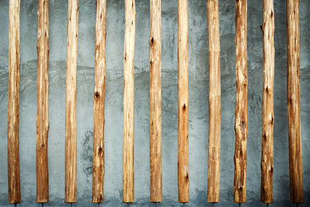 Abstract of tree logs on the wallの写真素材