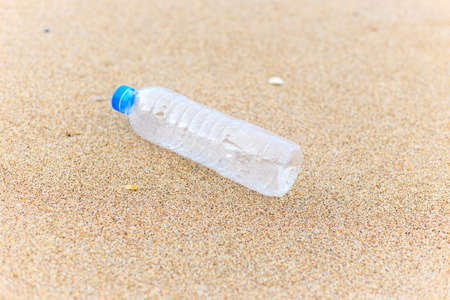 Plastic bottle on the beachの写真素材
