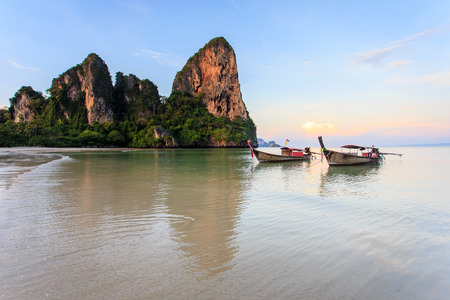 Railay beach, Krabi, Andaman sea Thailandの写真素材