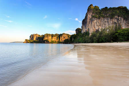 Railay beach, Krabi, Andaman sea Thailandの写真素材