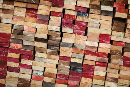 Wood stack background and textureの写真素材