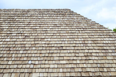 Wooden Roof shingle texture の写真素材