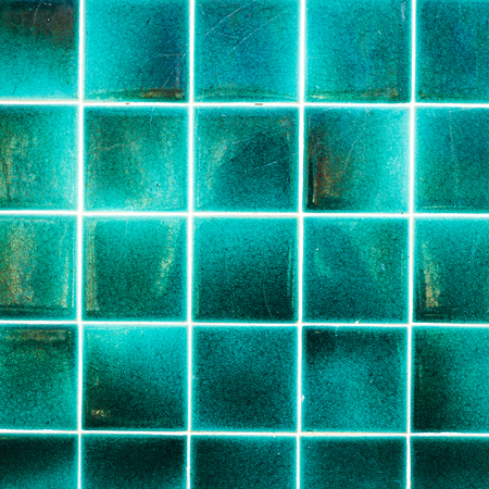 Green ceramic tile walllの写真素材
