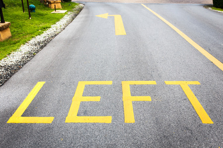Traffic sign on the roadの写真素材