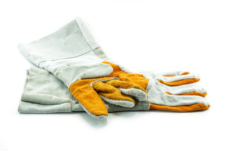Work Gloves Isolated on white backgroundの写真素材