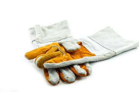 Work Gloves Isolated on white backgroundの写真素材