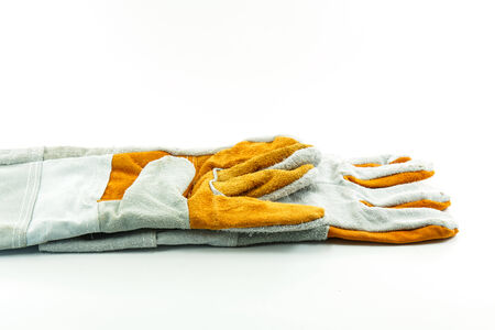 Work Gloves Isolated on white backgroundの写真素材