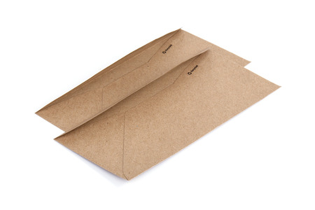 Brown envelope made by recycled paper