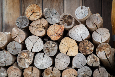 Stacked Logs Texture, Natural Background
