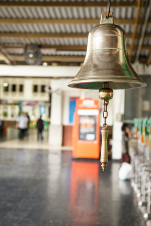 Bell at train stationの写真素材