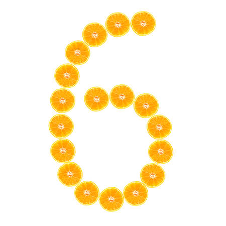 Half of orange isolated on white backgroundの写真素材