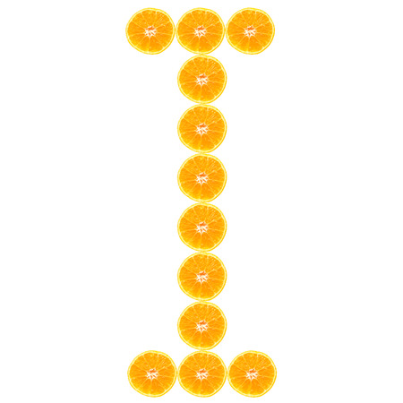 Half of orange isolated on white backgroundの写真素材