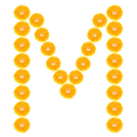 Half of orange isolated on white backgroundの写真素材