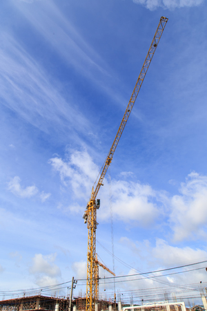 Crane in construction siteの写真素材