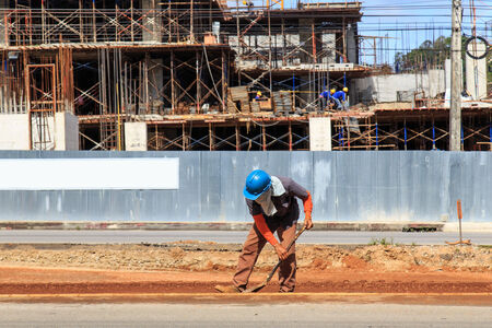 A man Working in construction siteのeditorial素材