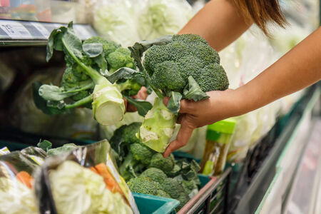 Woman shopping in department storeの写真素材