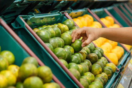 Woman shopping in department storeの写真素材
