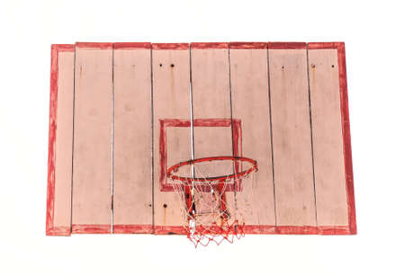 Basketball hoop with cageの写真素材