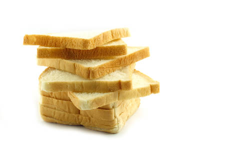 bread isolated on white backgroundの写真素材