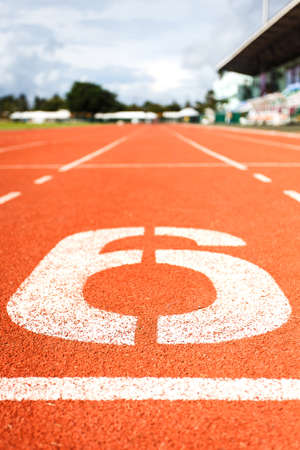 Running track for athleticsの写真素材