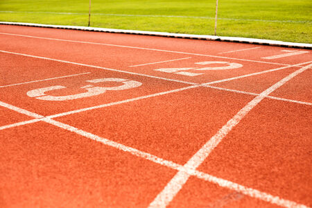 Running track for athleticsの写真素材