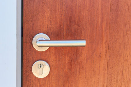 Stainless steel door handleの写真素材