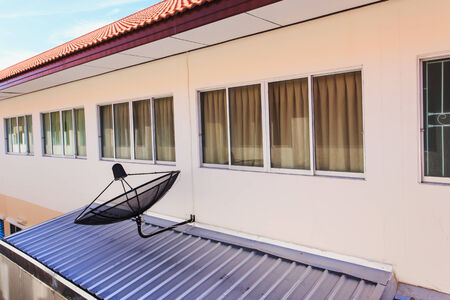 satellite dish  on the roof
