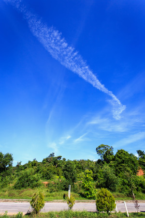 blue sky with cloudの写真素材