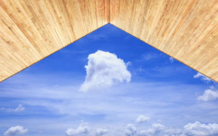blue sky with cloudの写真素材