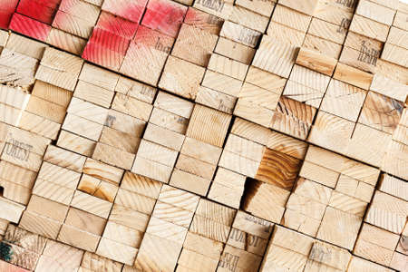 Wood stack background and textureの写真素材