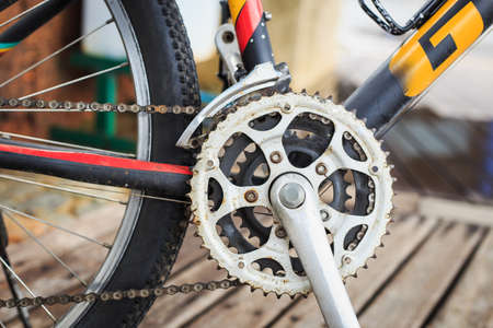 bicycle crank set pedalの写真素材