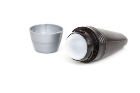 Men Roll-on deodorant isolated on white backgroundの写真素材