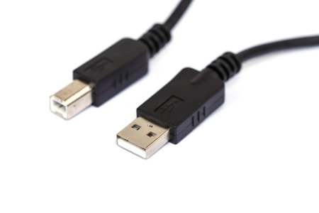 USB cable isolated on white background