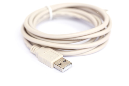 USB cable isolated on white background