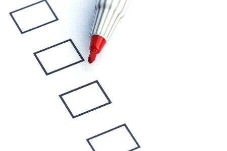 Close up blank checkbox