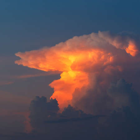 Clouds. sky with clouds before and during sunsetの写真素材