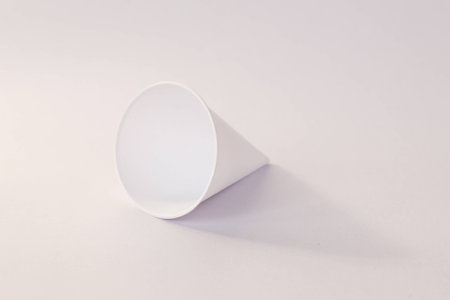 Close up of paper cone cup.