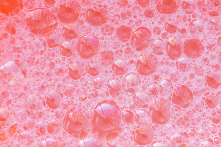 Abstract of pink bubble for backgroundの写真素材