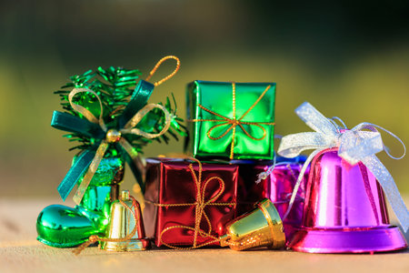 Close up Christmas decorationsの写真素材