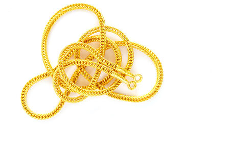 Gold necklaceの写真素材