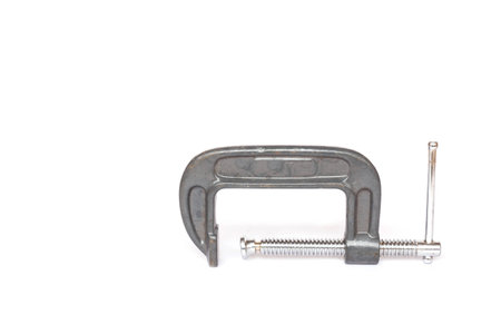 C clamp isolated on white backgroundの写真素材