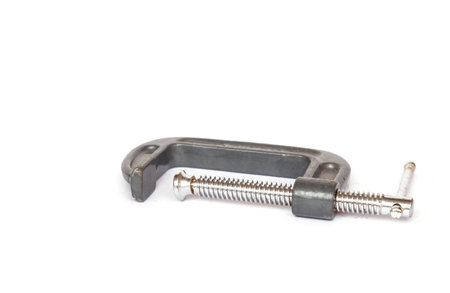 C clamp isolated on white backgroundの写真素材