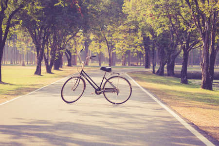 Vintage bicycle in Sukhothai Historical Park, Thailandの写真素材