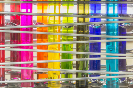 Close up silk Dyeing machineの写真素材