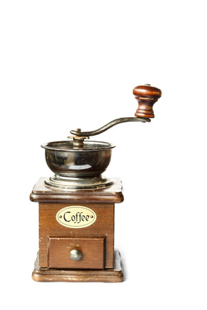 Coffee Grinder isolated on white の写真素材